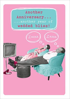 Wedded Bliss Anniversary Card | Funky Pigeon