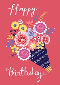 Tap to view Floral Bouquet Birthday Card