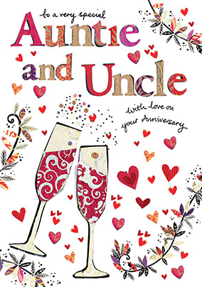 Auntie And Uncle Anniversary Card Funky Pigeon