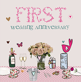 Cupcake Wellies Wedding Anniversary Card First Funky Pigeon