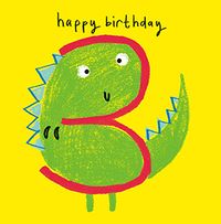 Tap to view Kids Dinosaur 3rd Birthday Card