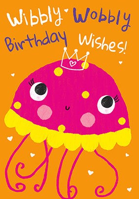 Jelly Fish Birthday Wishes Card 