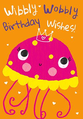 Jelly Fish Birthday Wishes Card | Funky Pigeon