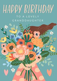 Tap to view Happy Birthday Granddaughter Bouquet Card