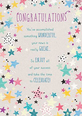 Time to Celebrate! Congratulations Card | Funky Pigeon