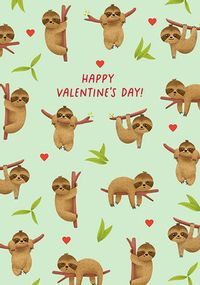 Tap to view Valentine's Day Sloths Card