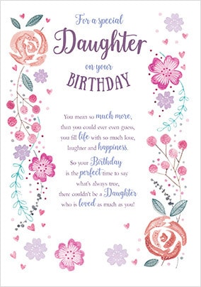 Special Daughter Birthday Card | Funky Pigeon