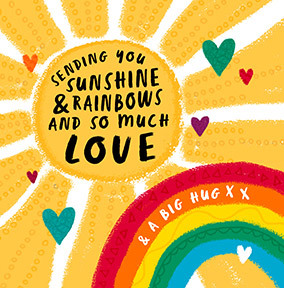 Sending Sunshine and Rainbows Card | Funky Pigeon