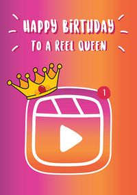 Tap to view Reel Queen Birthday Card
