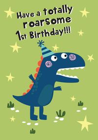 Tap to view Totally Roarsome 1ST Birthday Card
