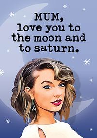 Tap to view Moon And Saturn Mother's Day Card