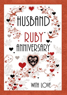 husband ruby wedding anniversary