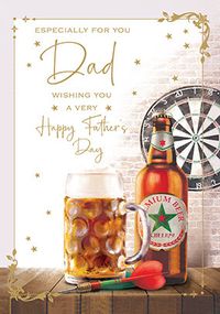 Tap to view Dad Beer & Darts Father's Day Card