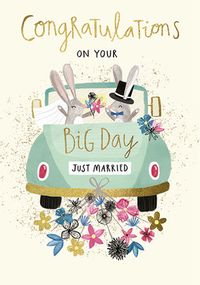 Tap to view Just Married Rabbits Card