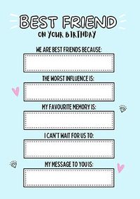 Tap to view Best Friend Reasons Birthday Card