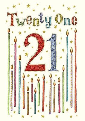 Twenty One Birthday Card - Neapolitan | Funky Pigeon