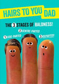 Tap to view Hairs to You Dad Father's Day Card