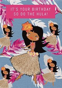 Tap to view Hula Girl Birthday Card