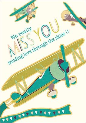 We Really Miss You Across The Miles Card | Funky Pigeon