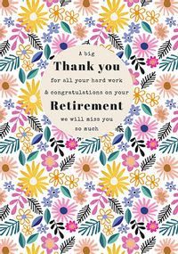 Tap to view Congratulations on Your Retirement Floral Card