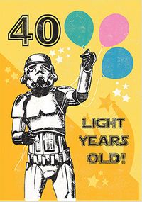 Tap to view 40 Light Years Birthday Card