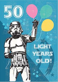 Tap to view 50 Light Years Birthday Card
