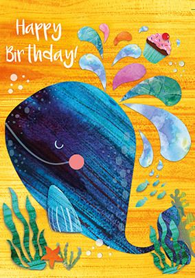 Whale Birthday Card 