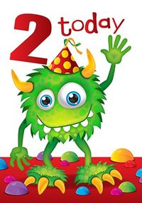 Tap to view 2 Today Green Monster Birthday Card - Simon Elvin