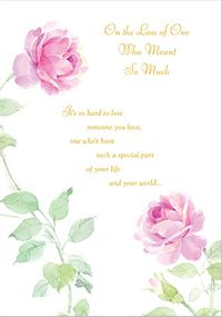 Tap to view One who meant so much Sympathy Card