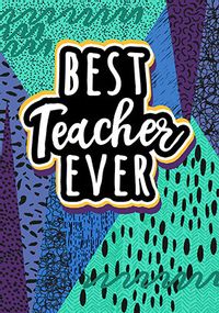 Tap to view Best Teacher Ever Retro Card