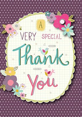 A very Special Thank You Card | Funky Pigeon