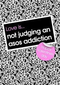 Tap to view ASOS Addiction Valentine Card