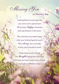 Tap to view Missing You on Mother's Day Card