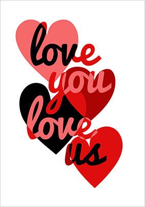 Love Love Love Valentine Card | Funky Pigeon