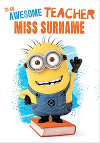 Tap to view Minions - Thank You Teacher Personalised Card