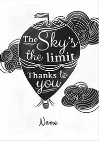 Tap to view Sky's The Limit Professor Personalised Thank You Card