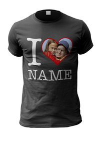 Tap to view I Heart Name Personalised Photo T-Shirt