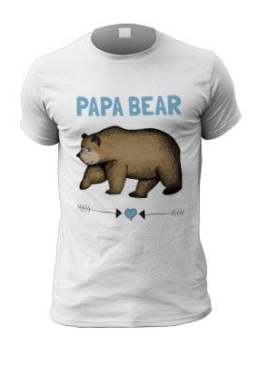 Papa bear T Shirt Vintage Daddy Wildling Father's Day Dad Men Cotton T –  UltimateShirtsStore