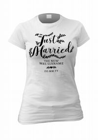 Tap to view Just Married Women's Personalised T-Shirt