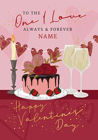 Tap to view One I Love Cake Valentine's Day Personalised Card