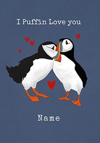 Tap to view Puffin Love You Personalised Valentine's Day Card