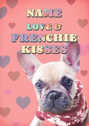 frenchie valentines pillow