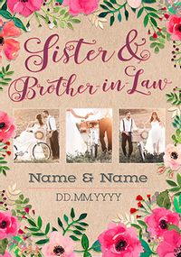 Tap to view Neon Blush - Multi Photo Sister & Brother-In-Law Wedding Card
