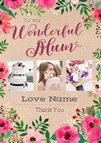 Tap to view Neon Blush - Multi Photo Upload Wonderful Mum Card