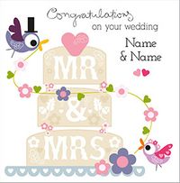 Tap to view Little Cherry on Top - Mr and Mrs Wedding Card