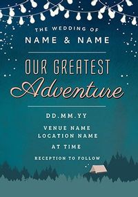 Tap to view Our Greatest Adventure - Personalised Wedding Invite