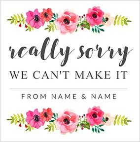 RSVP Decline & Regret Cards | Funky Pigeon